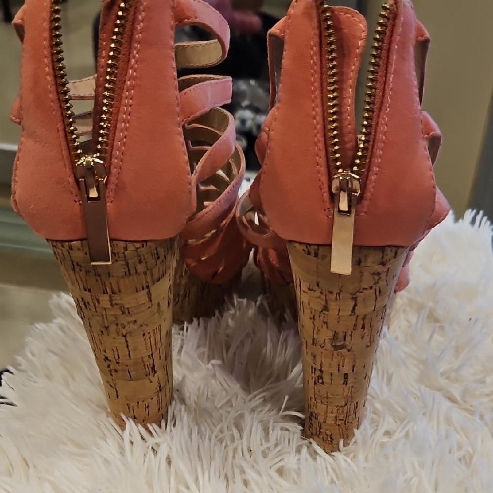Pink High Heeled Sandals - Picture 5 of 5
